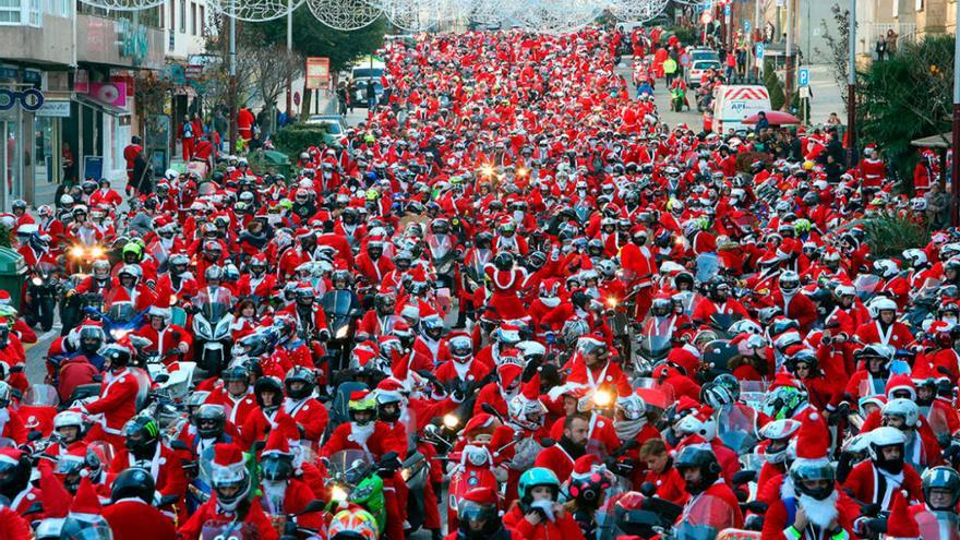 Imagen de la Papanoelada motera 2017. // M. G. B.