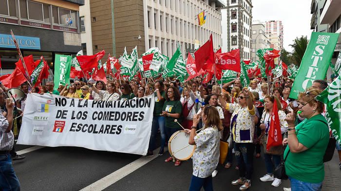 Huelga de trabajadores de los comedores escolares