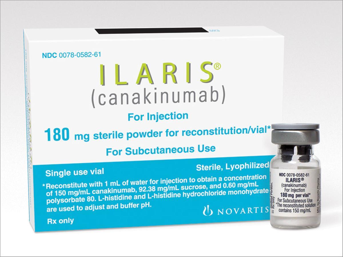 Canakinumab, cuya denominación comercial es Ilaris