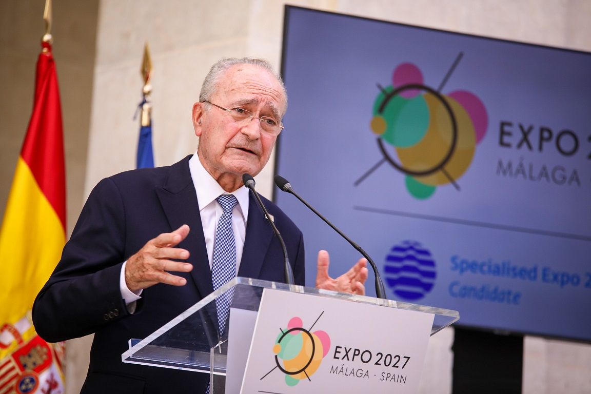 Recepción de la Junta a la delegación del BIE para evaluar la candidatura de Málaga a la Expo 2027