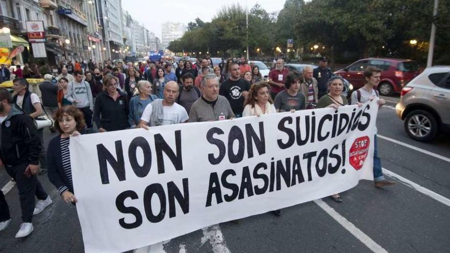 Concentración contra los desahucios organizada el año pasado en la ciudad.