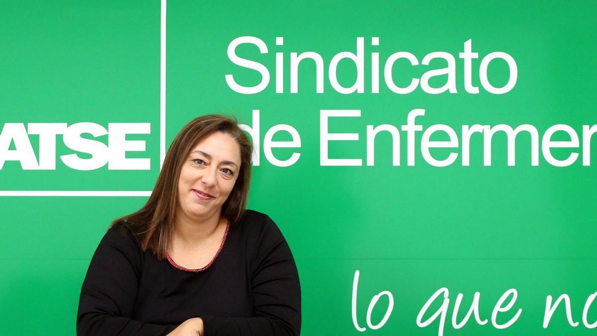 La zamorana Mercedes Gago, secretaria general de Satse en Castilla y León.
