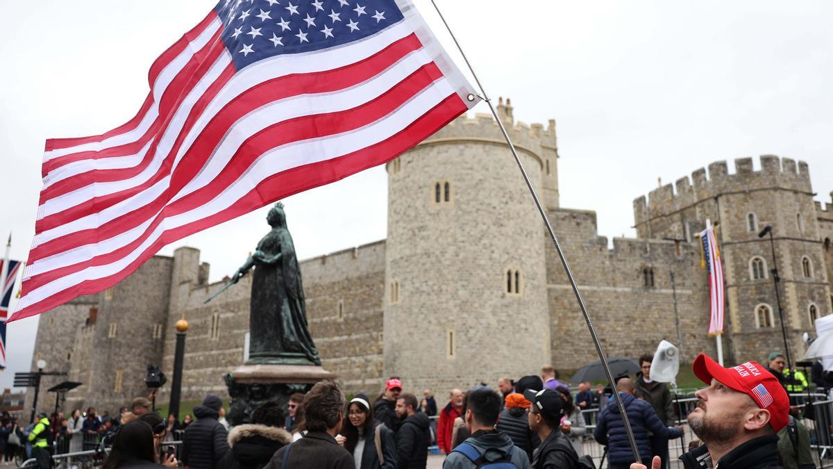 Donald Trump y Melania Trump, en su segunda visita de estado al Reino Unido.