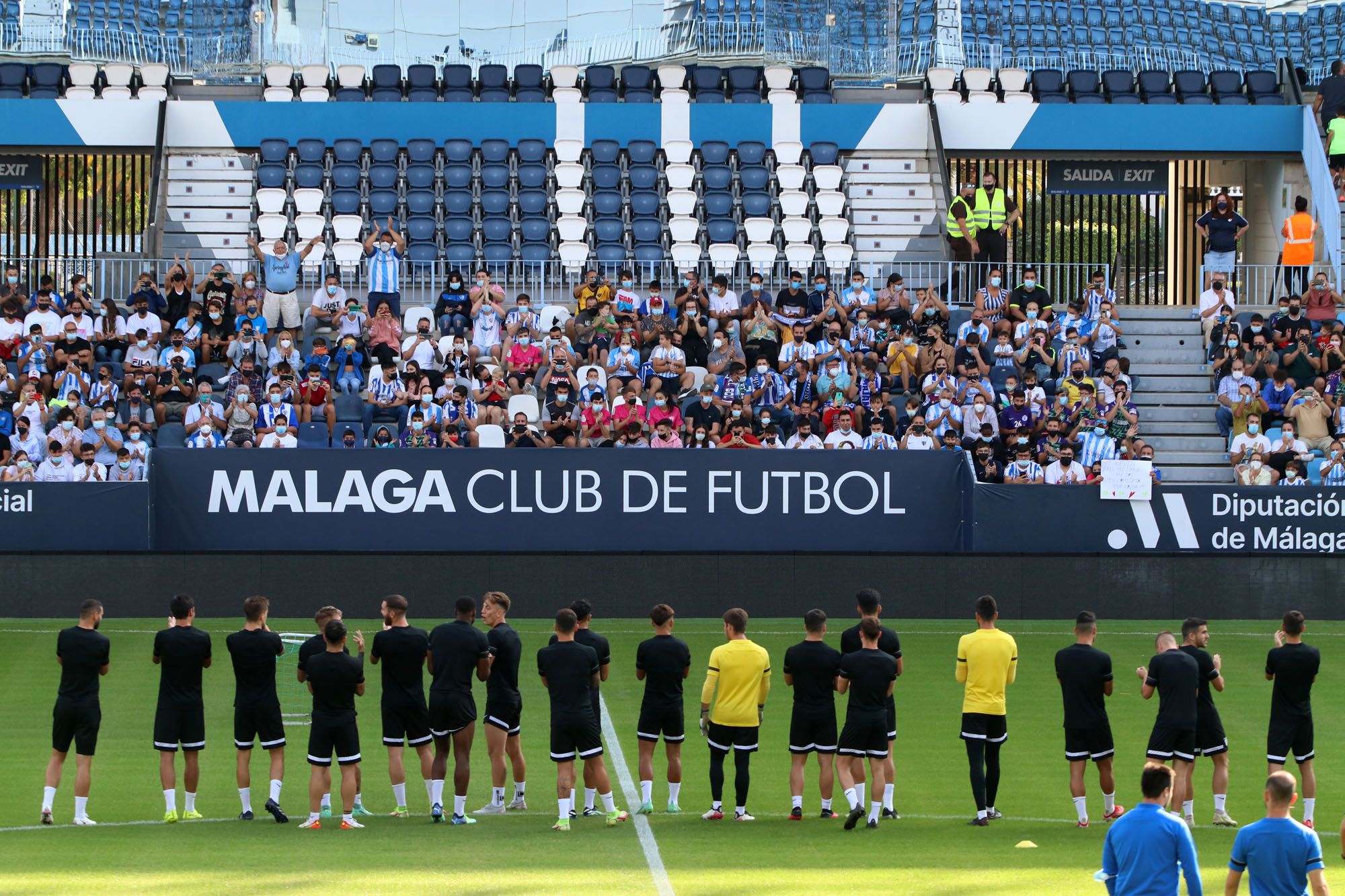 Entrenamiento a puerta abierta del Málaga CF