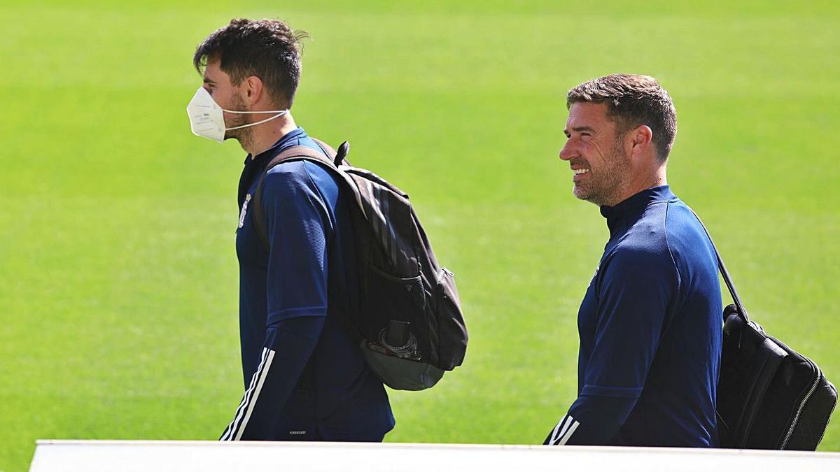 Luis Carrión en una sesión de entrenamiento de esta semana. | ÁGUEDA PÉREZ