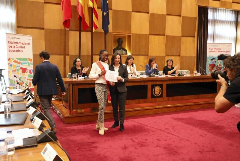 Pleno infantil del Ayuntamiento de Zaragoza