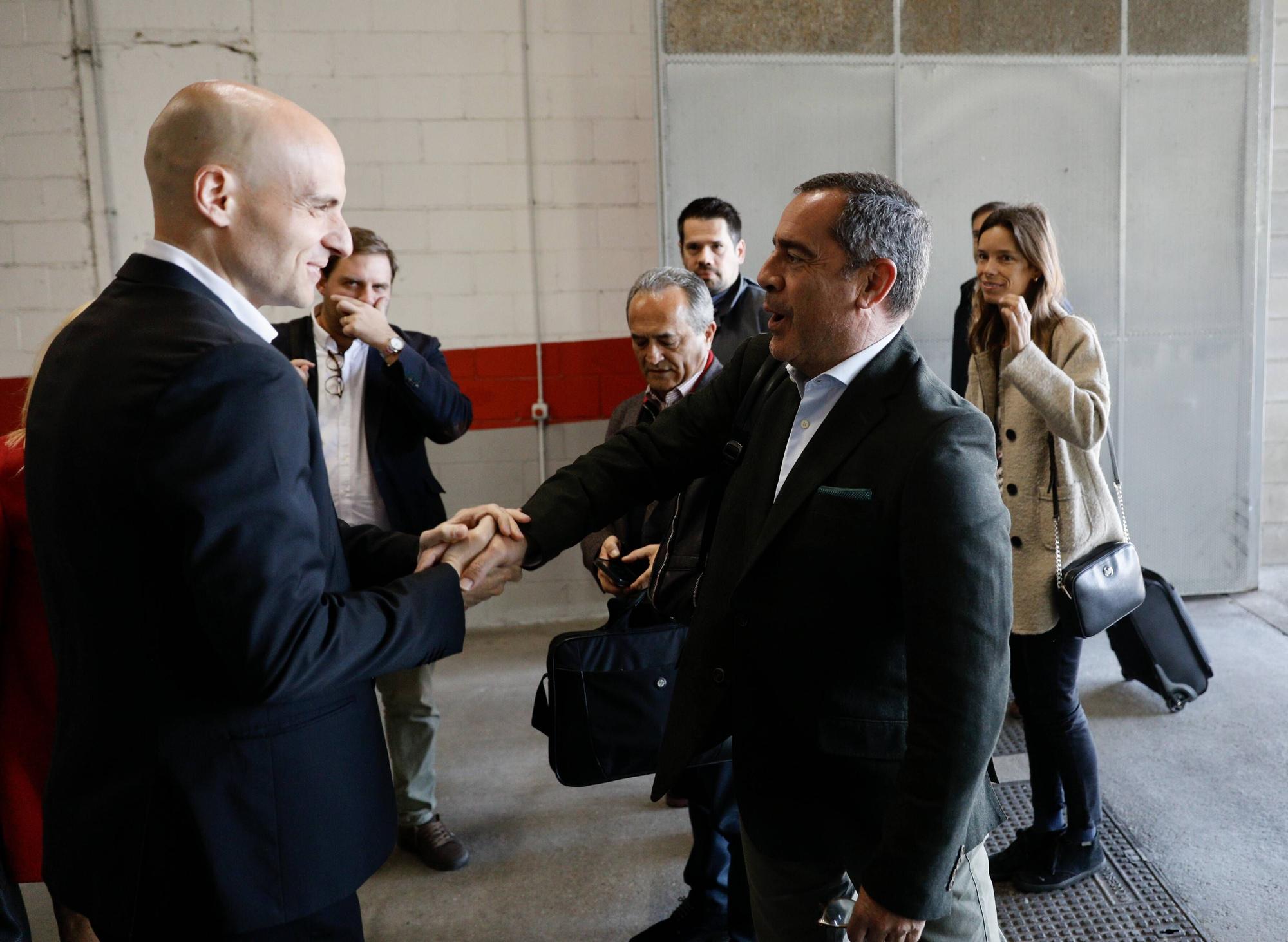 En imágenes: Así fue la visita de los técnicos de la Federación Española y portuguesa de Fútbol a El Molinón