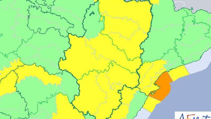 Alerta amarilla mañana por viento en las tres provincias y por nieve en el Pirineo
