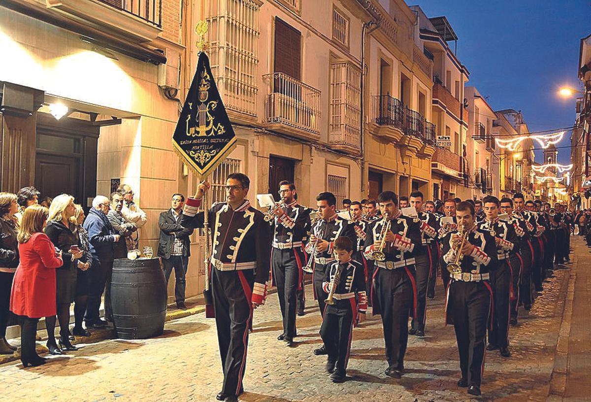 Agrupación musical La Unión de Montilla, uno de los emblemas de la Semana Santa local.