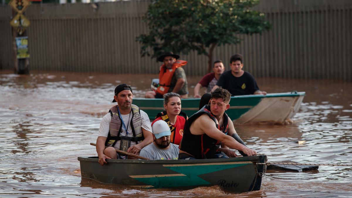 Inundaciones en el estado brasileño de Río Grande del Sur.