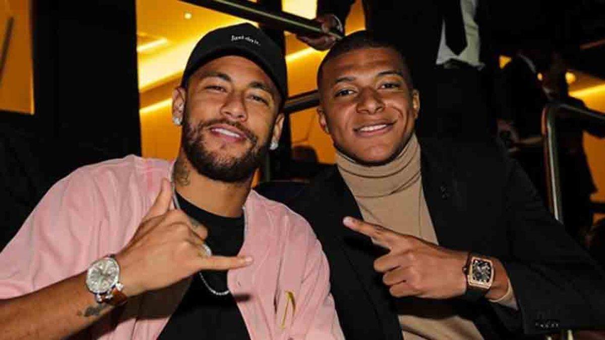 Neymar y Mbappé disfrutaron del triunfo del PSG