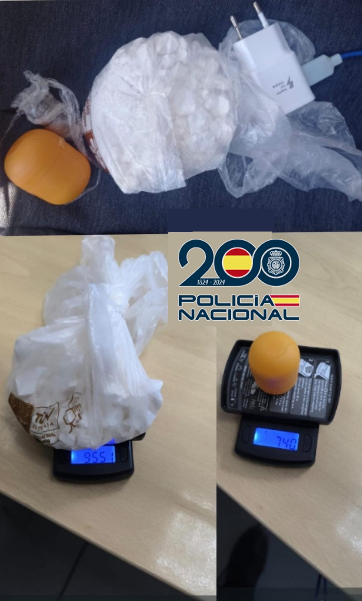 Sustancias requisadas por la Policia Nacional en el operativo.