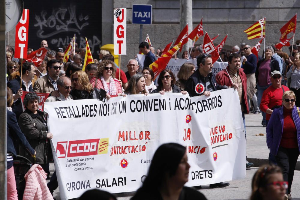 Manifestació del primer de maig a Girona