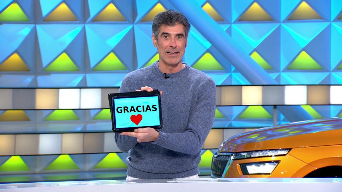 Jorge Fernández da las gracias a la audiencia de 'La Ruleta de la Suerte' por su apoyo durante tantos años