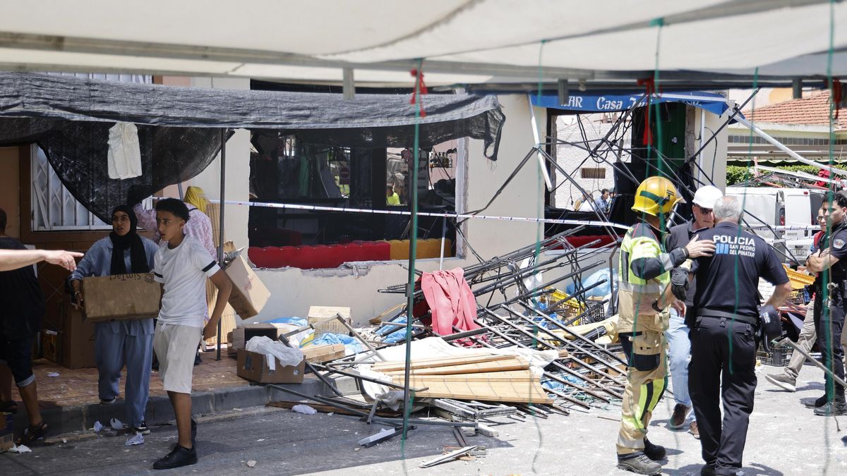 Así ha quedado el mercadillo de Lo Pagán tras la explosión de hoy