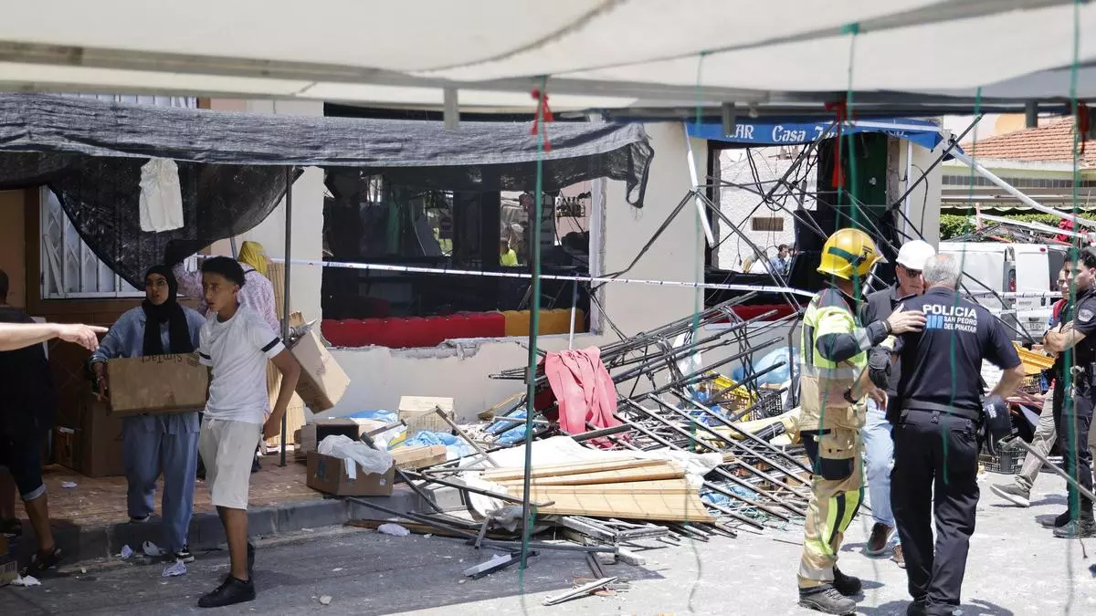 La explosión del bar junto al mercadillo de Lo Pagán deja 16 heridos: hay dos mujeres muy graves