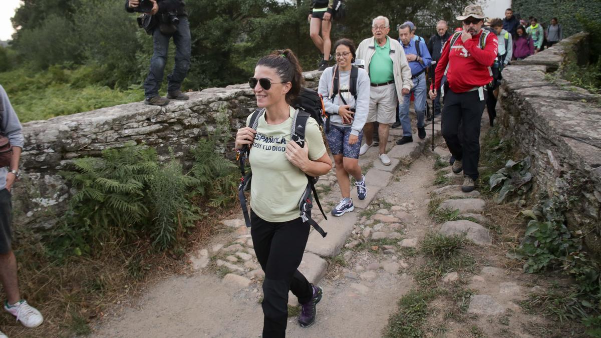 Macarena Olona inicia el Camino de Santiago en Sarria