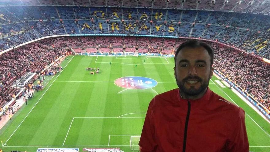 Daniel Fernández, en el Camp Nou.