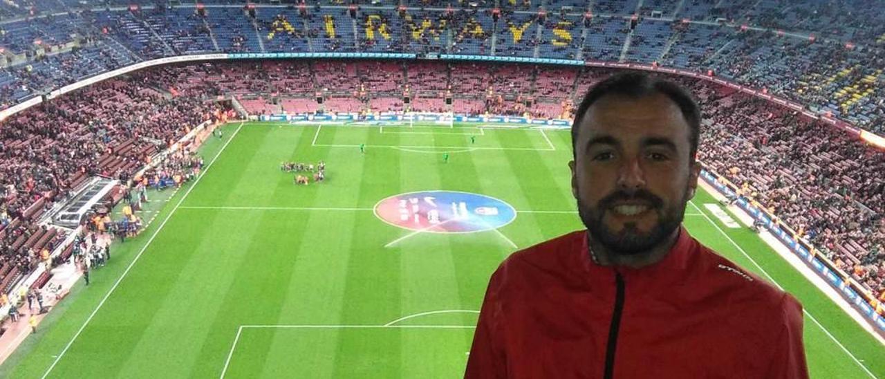 Daniel Fernández, en el Camp Nou.