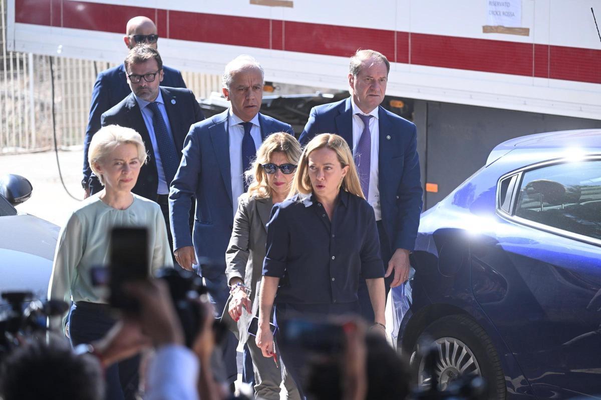 Von der Leyen visita Lampedusa invitada por Meloni