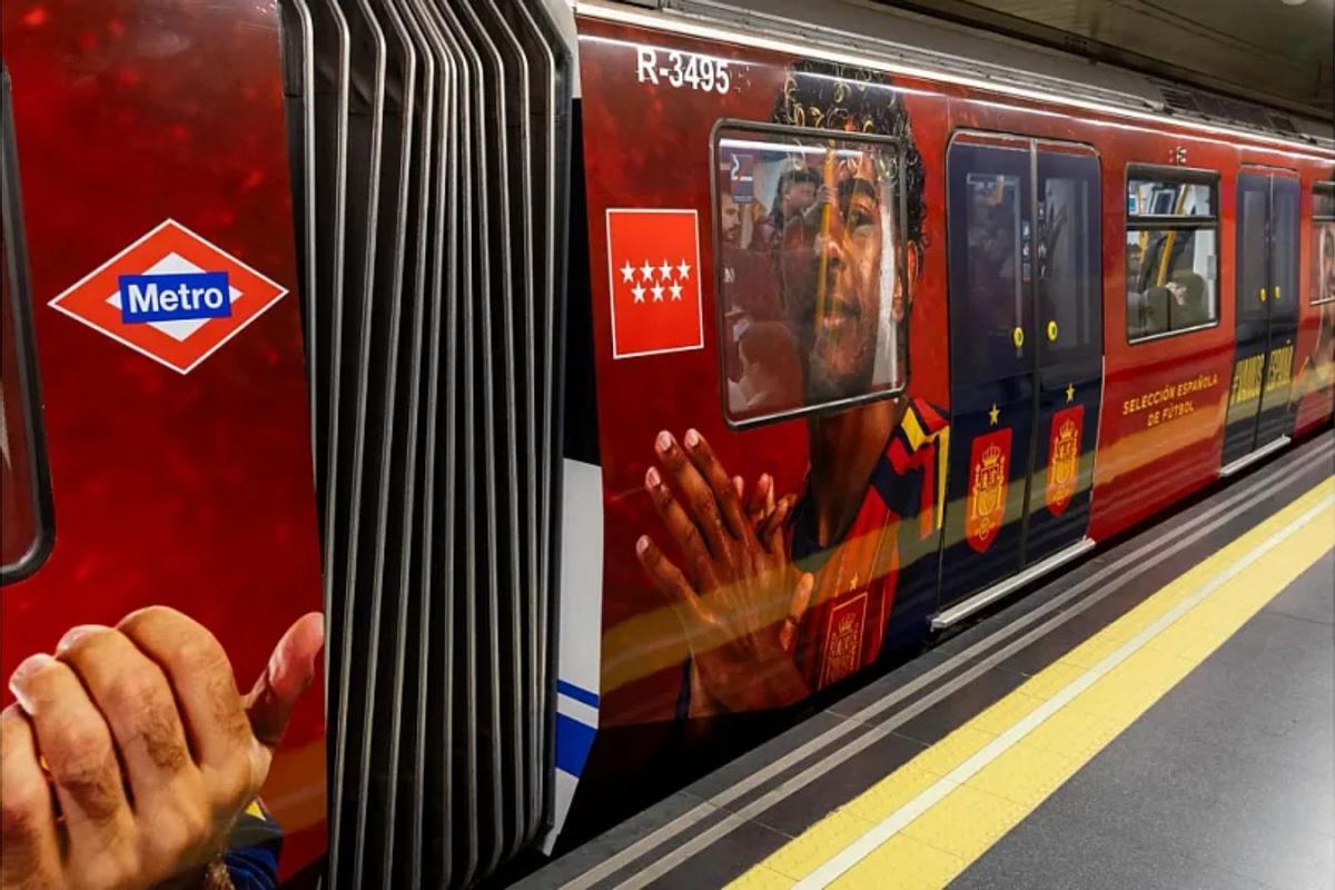 Metro de Madrid pone en marcha el tren de la Selección para animar a 'La Roja' en el Mundial de 2026