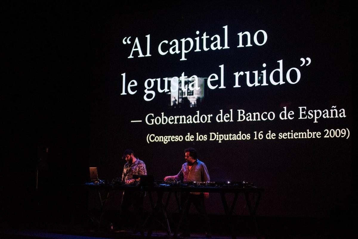 Los Voluble durante el estreno de Jaleo is a crime en el Teatro Alameda, el 16 de septiembre