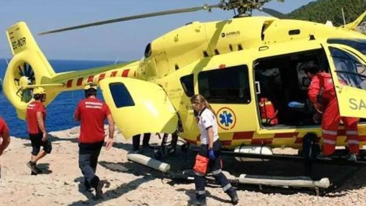Archivbild eines Rettungshubschraubers auf Mallorca