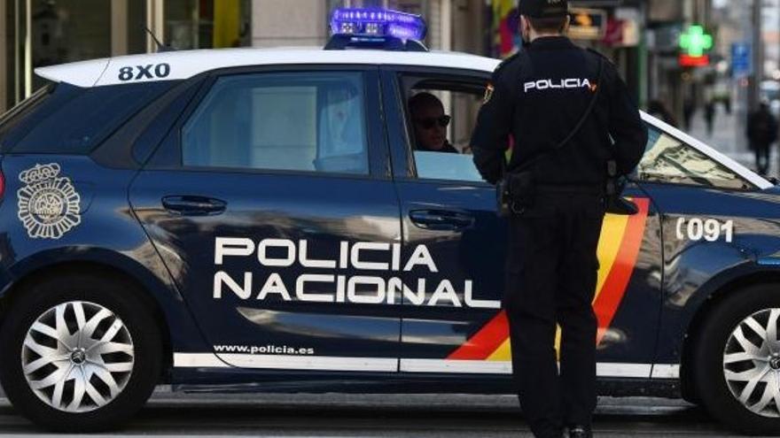 Una patrulla de la Policía Nacional de Pontevedra.