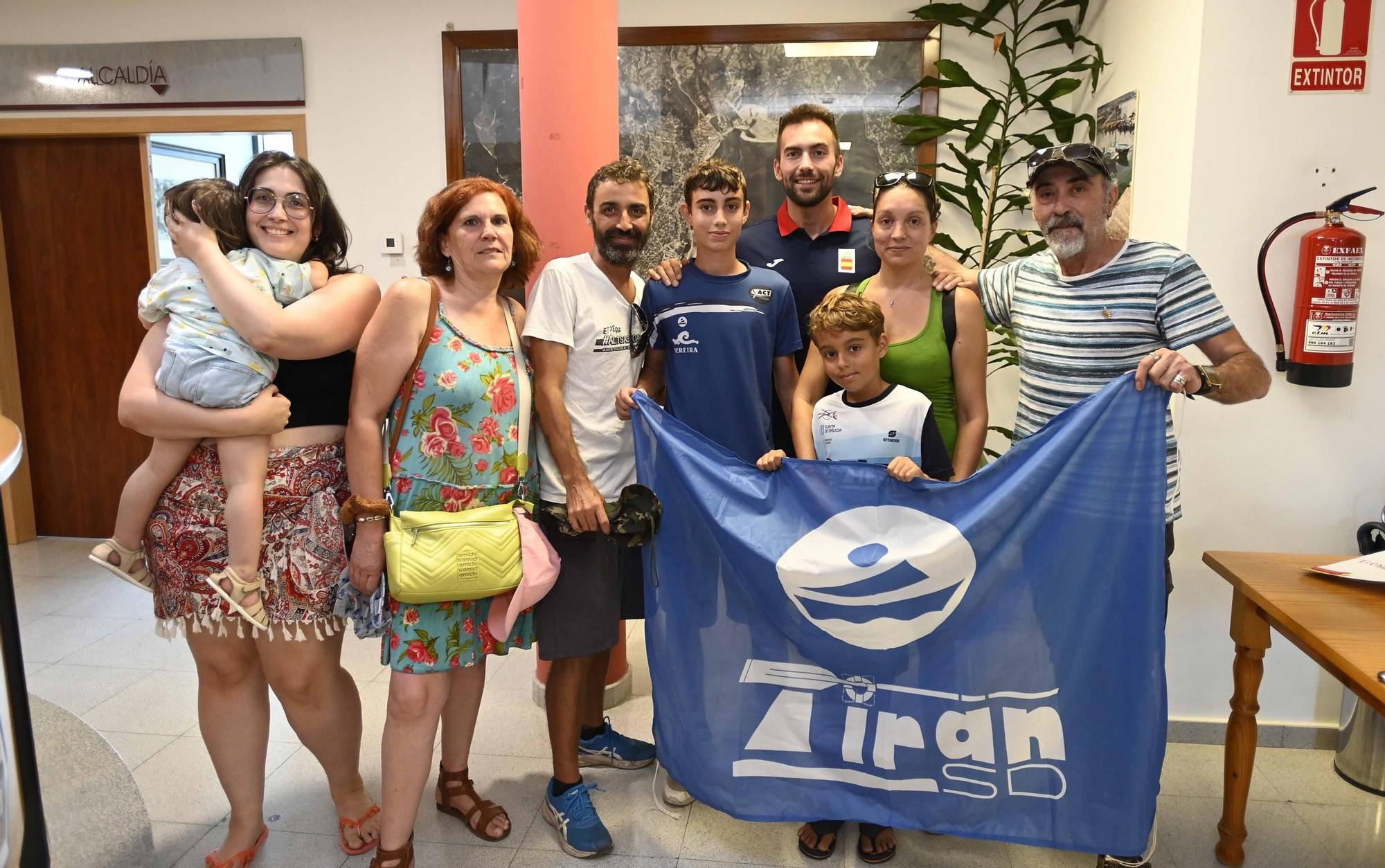 Moaña recibe entre aplausos a su olímpico Rodrigo Conde