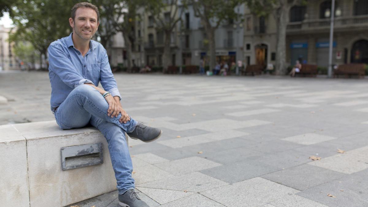 El portaveu del Partit Nacionalista de Catalunya, Oriol Puig Bordas, a la Rambla de Figueres.
