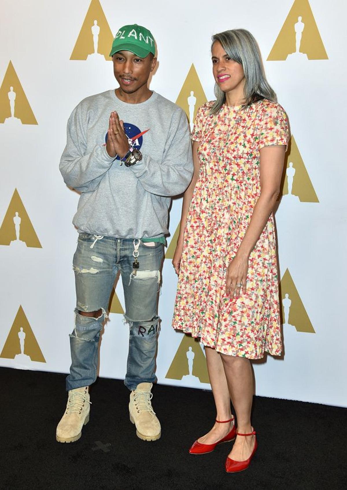Almuerzo previo a los Oscar: Pharrell Williams y Mimi Valdes