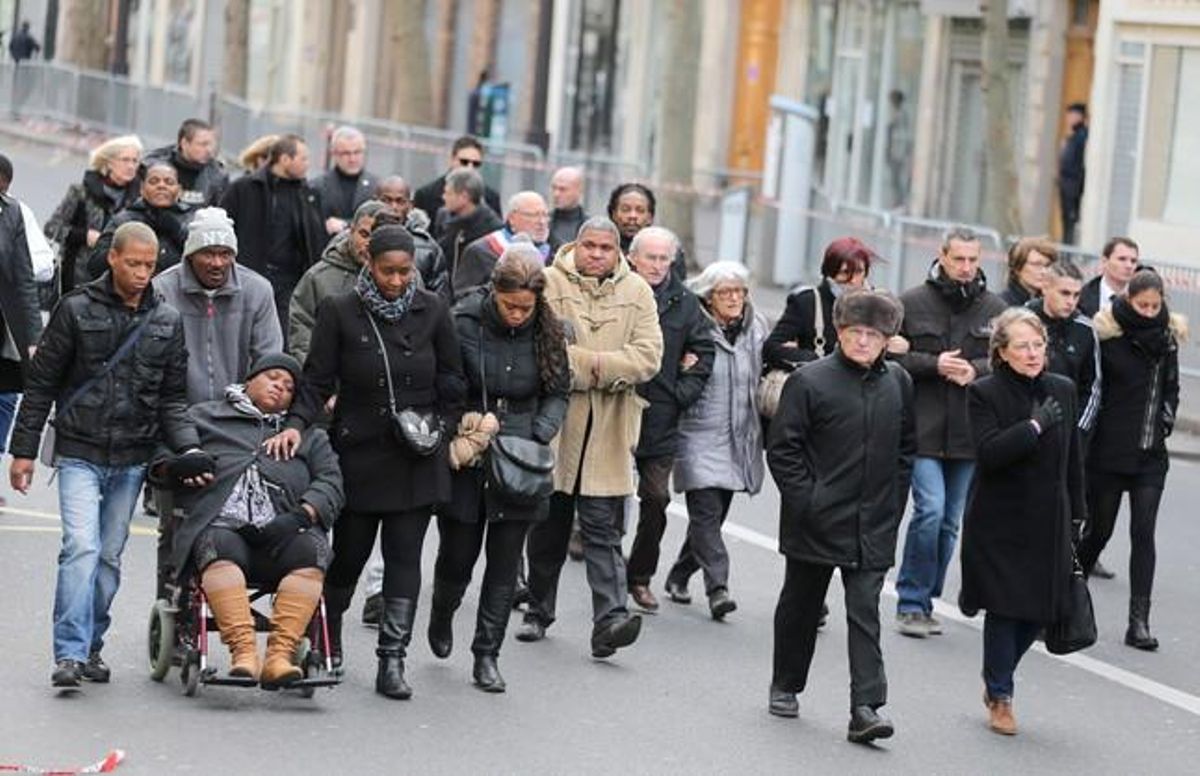 Manifestació contra el terrorisme i en memòria de les víctimes de ’Charlie Hebdo’ a París.