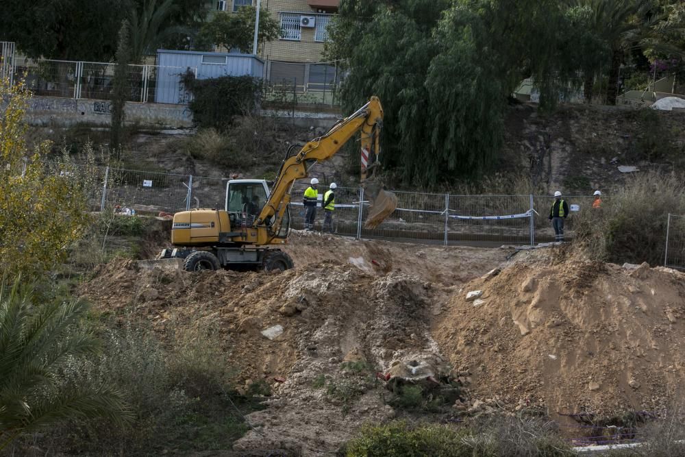 Fuga de agua en la ladera del Vinalopó