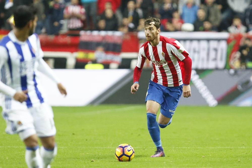 El partido entre el Sporting y la Real Sociedad, en imágenes