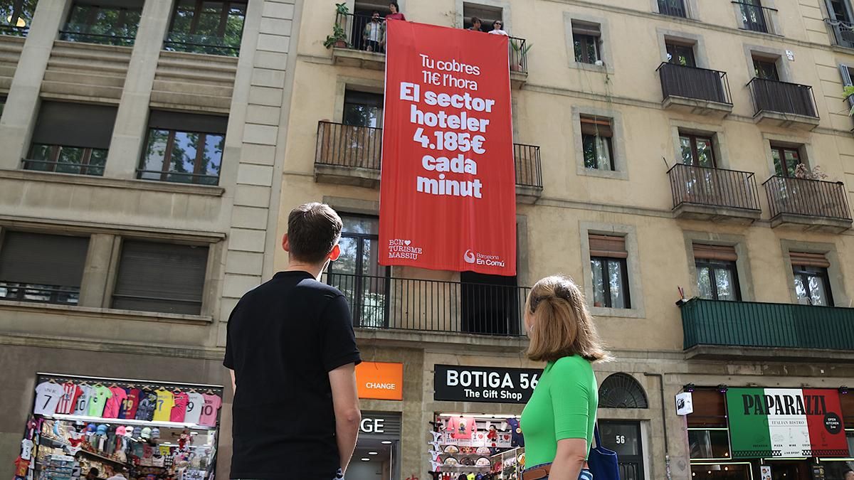 BComú impulsa una campaña contra el turismo masivo en Barcelona