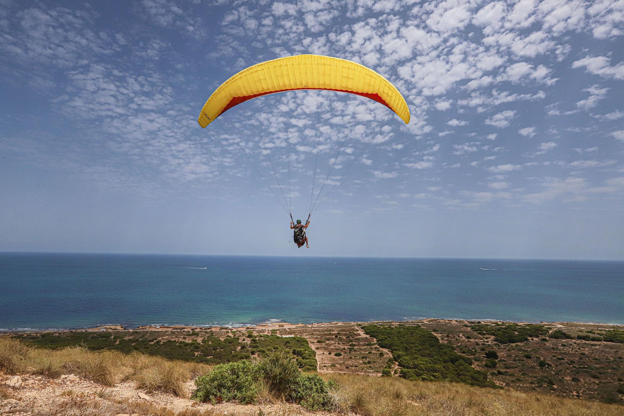 Lanzamiento en parapente en Santa Pola