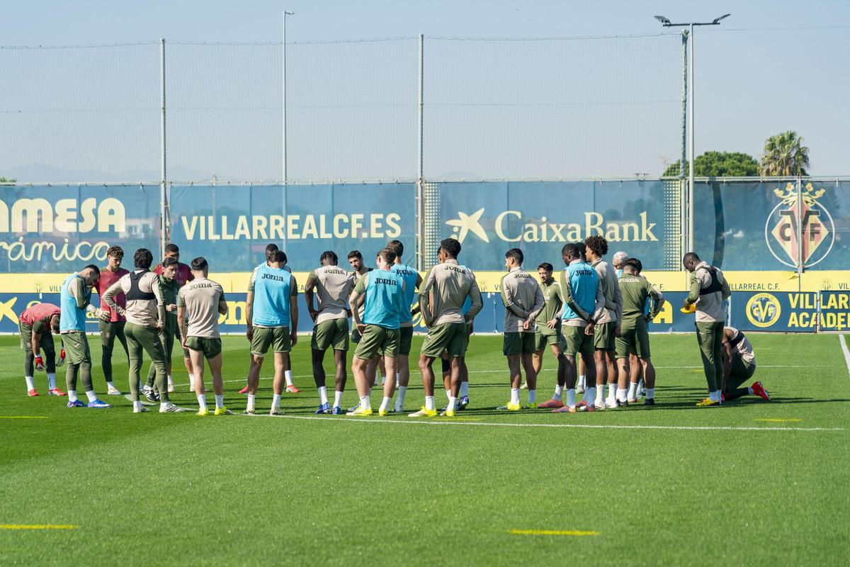 Entrenamiento del Villarreal durante la semana.