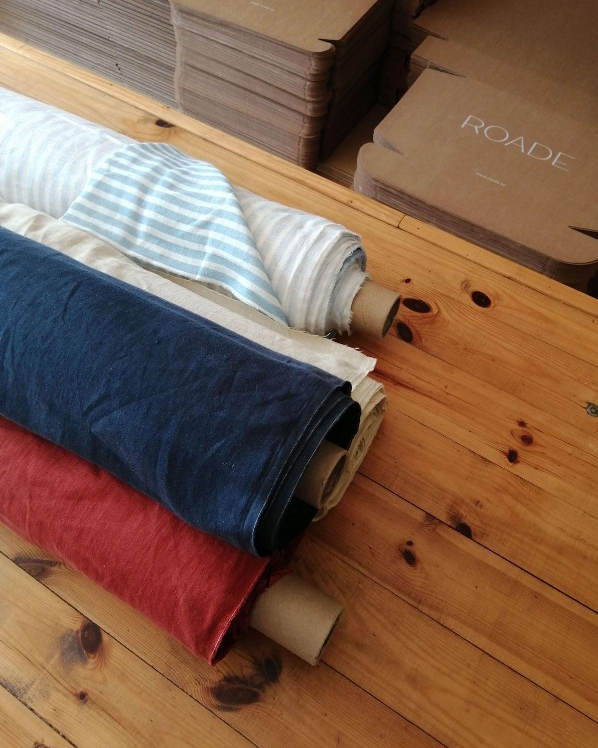 Algunos de los tejidos utilizados en ROADE