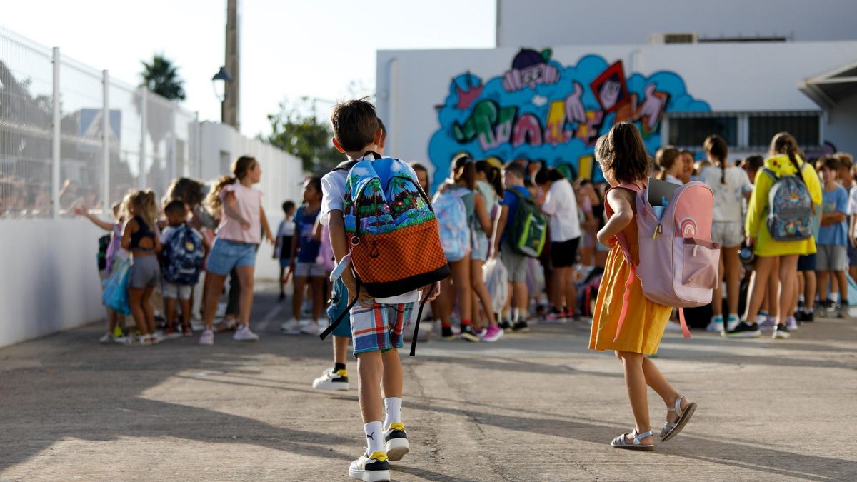 Imagen de archivo del primer día de colegio en Ibiza.