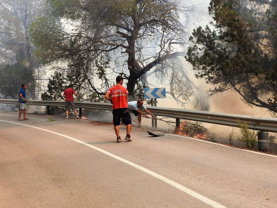 Tercer incendio en Cala Saona.