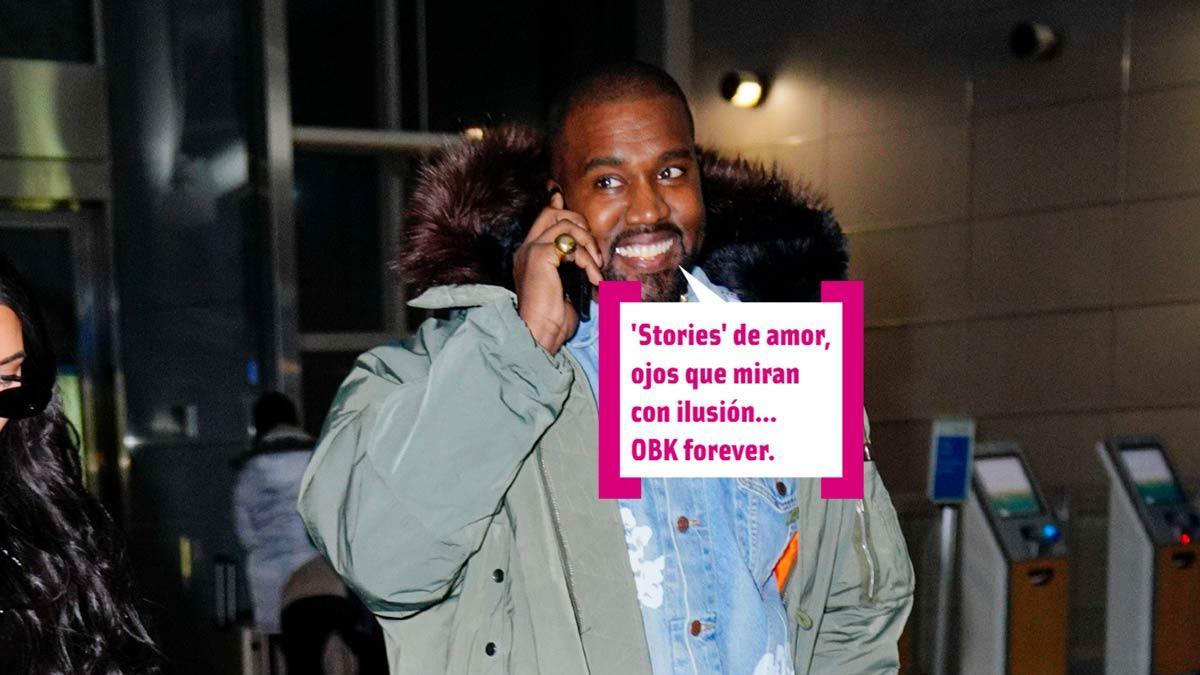 Kanye West con bocadillo cuore Stories de amor