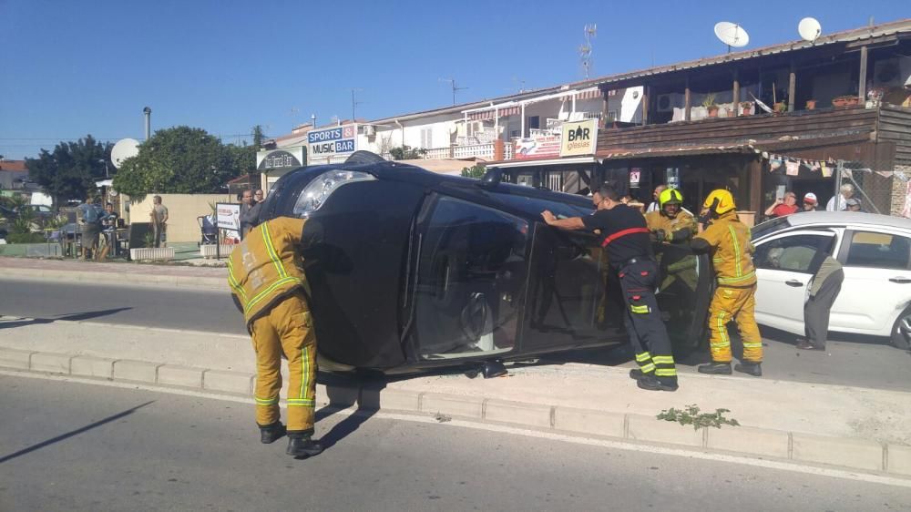 Accidente en la avenida Miguel de Unamuno de Torre