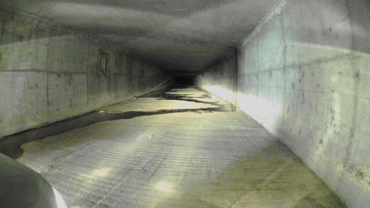 Túnel intermedio que ayuda en el desvío del Arroyo de Argamasilla