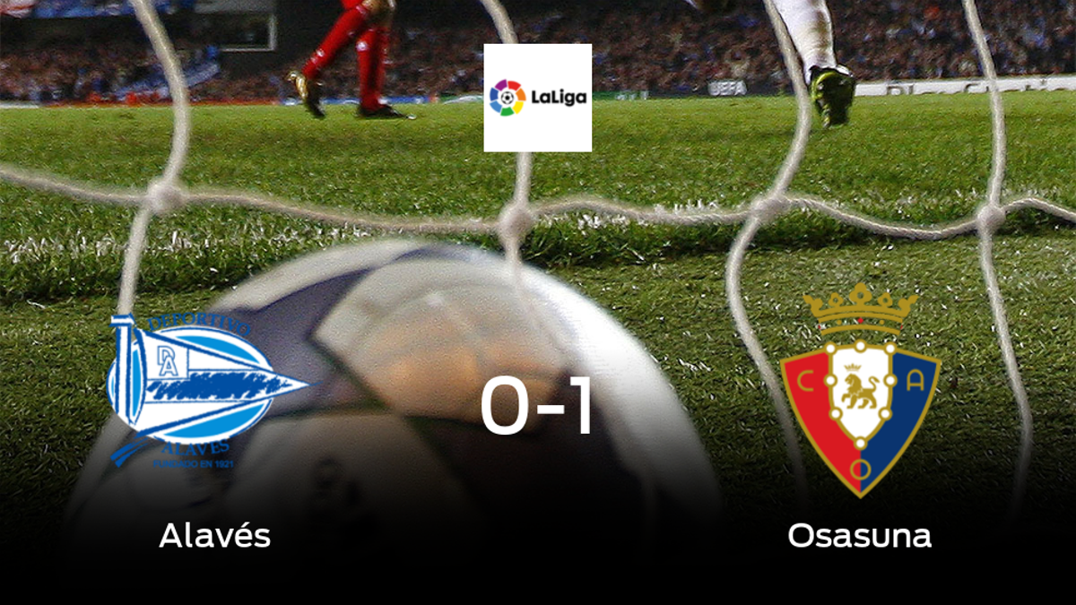 Osasuna deja sin sumar puntos al Alavés (0-1)