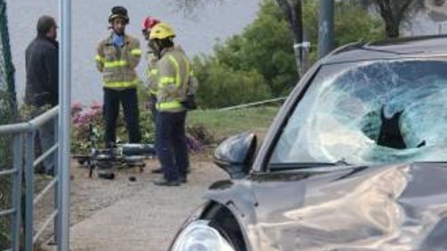 El turisme, destrossat després de l&#039;accident l&#039;octubre del 2016.