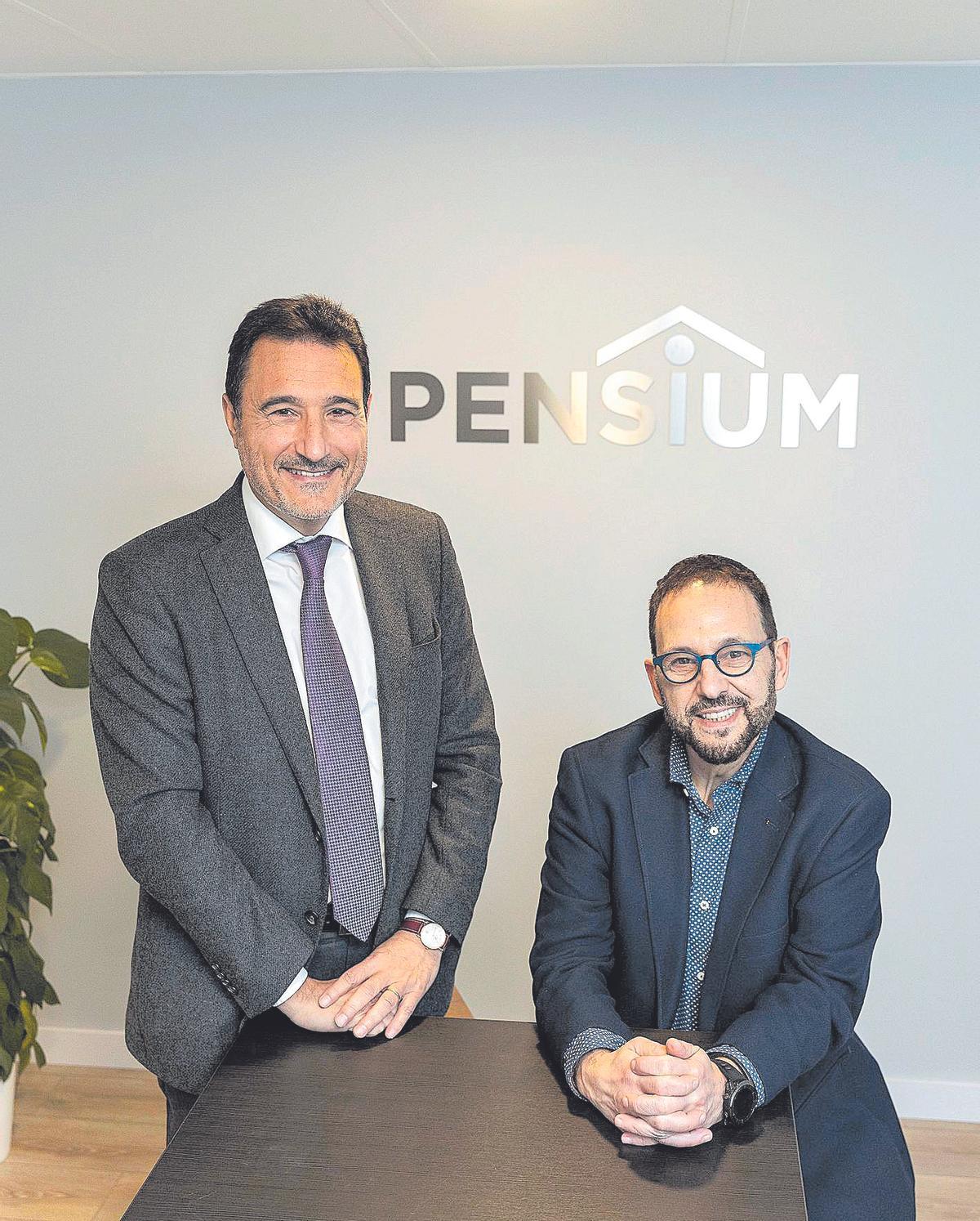 David Igual, director de operaciones de Pensium, y Miquel Perdiguero, CEO de la empresa