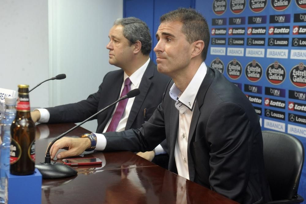 Presentación de Gaizka Garitano como nuevo entrenador del Deportivo