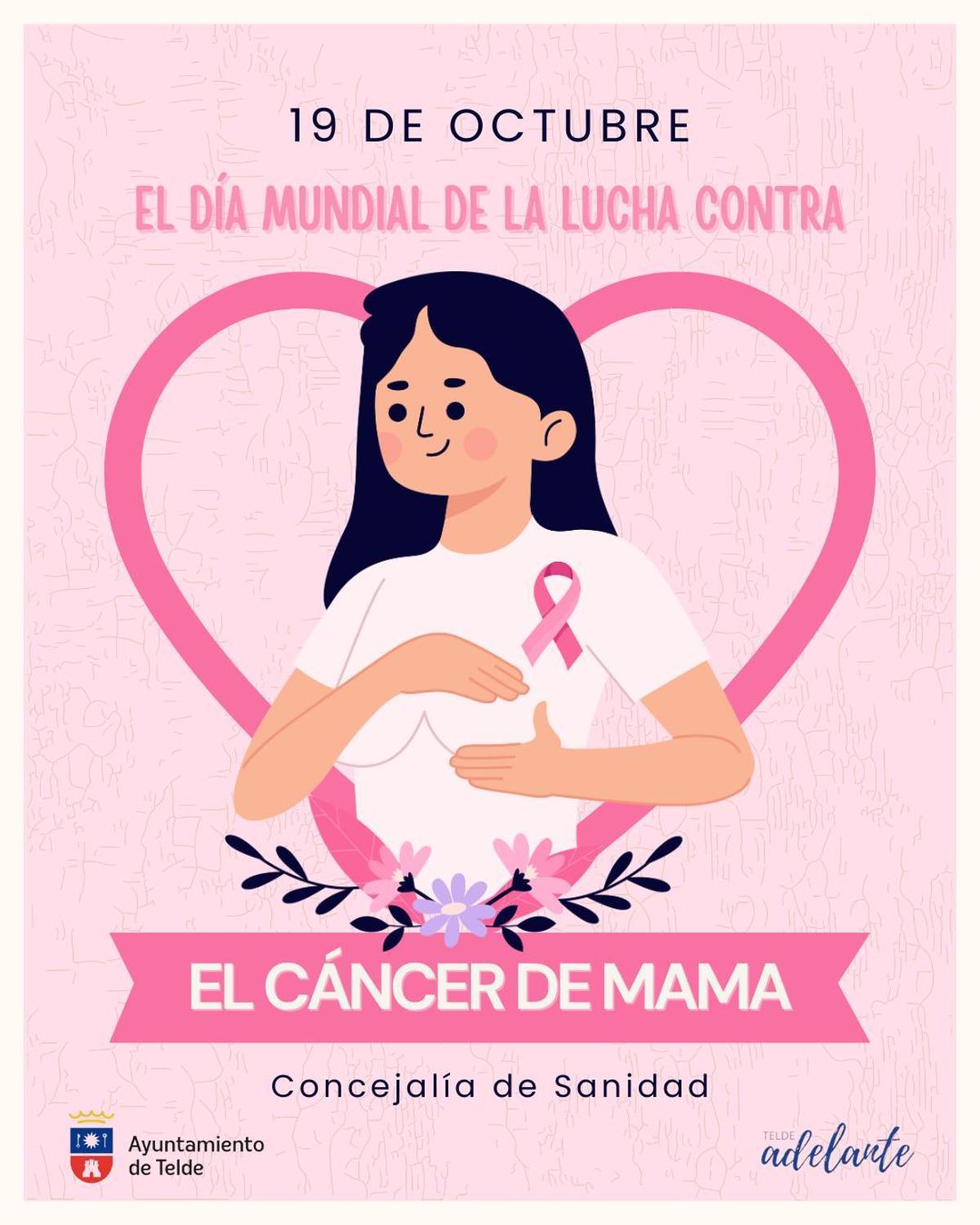 El Ayuntamiento de Telde se ilumina de rosa en el Día Mundial Contra el Cáncer de Mama