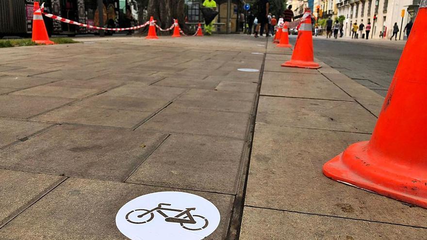 Málaga tendrá un carril bici en el centro de la calzada de la Alameda Principal