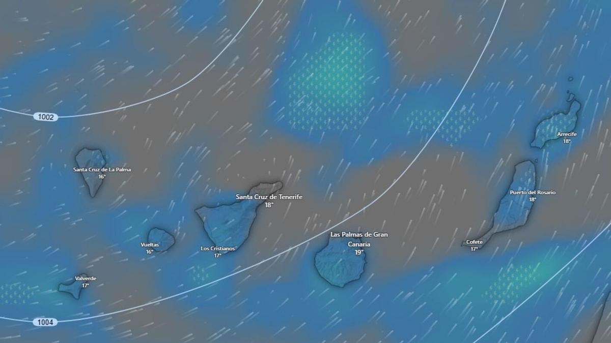 La Aemet pronostica tormentas y fuerte viento este domingo en Tenerife por la borrasca Therese